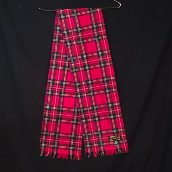 D. McArthur of Scotland Pure New Wool Scarf - Stewart Tartan - 8 3/4" x 58" - Picture 1 of 5